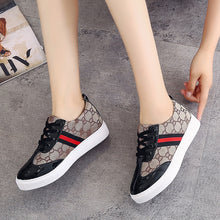 Load image into Gallery viewer, PU Lace-up Ladies Shoes Comfortable Flat Shoes Women